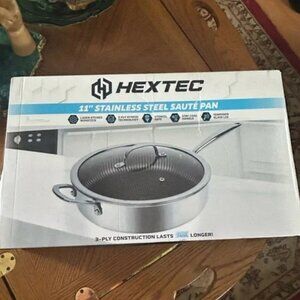 HEXTEC 11" Stainless Steel Saute Pan with Lid - NIB